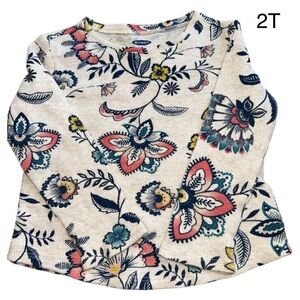 Old Navy Floral Print Thermal Shirt Size 2T